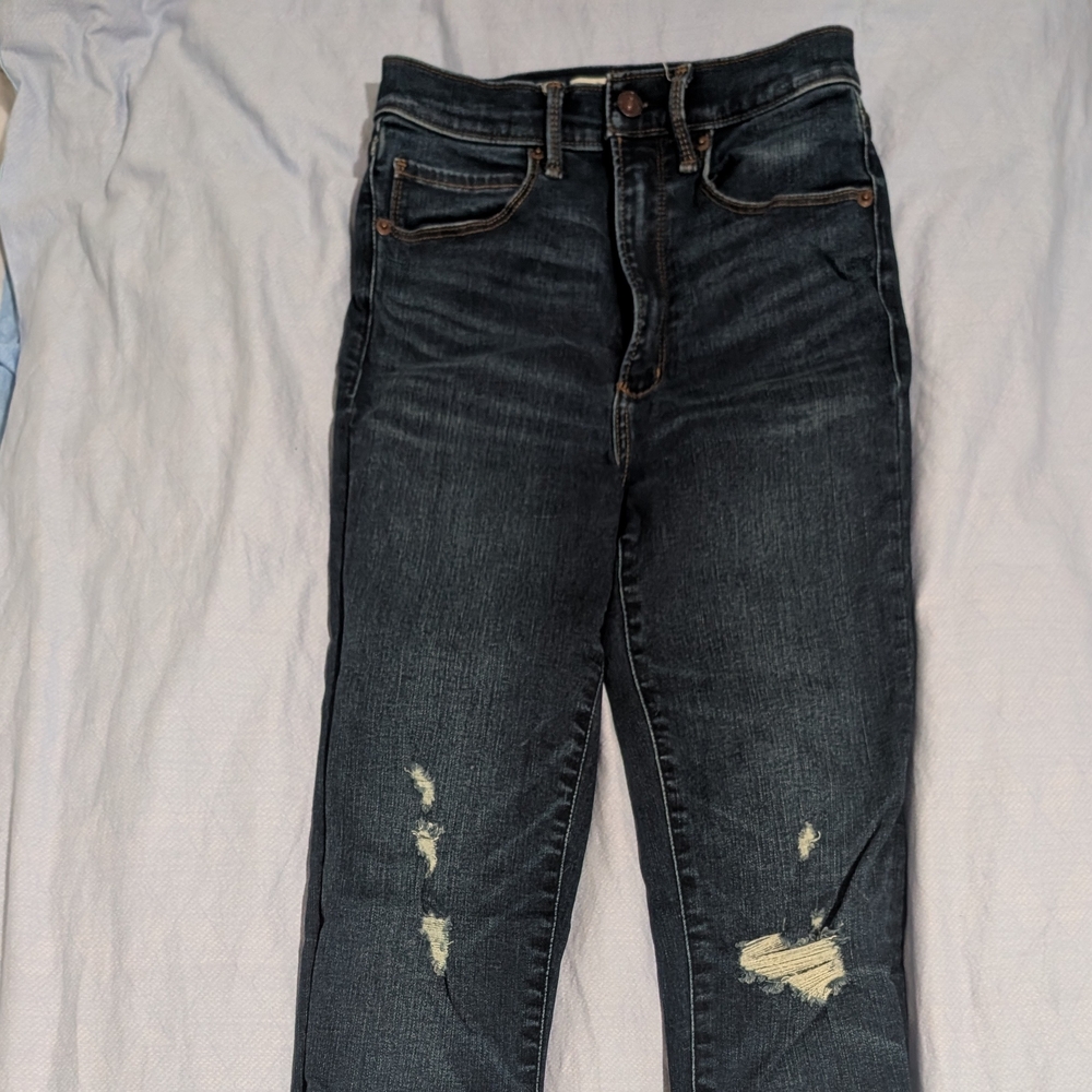 Abercrombie & Fitch Dark Wash Distressed Jeans